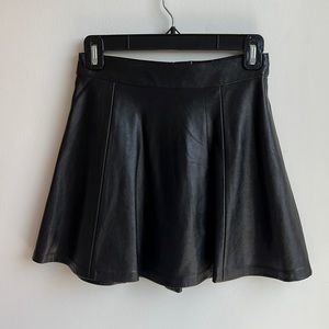 H&M faux leather circle skirt